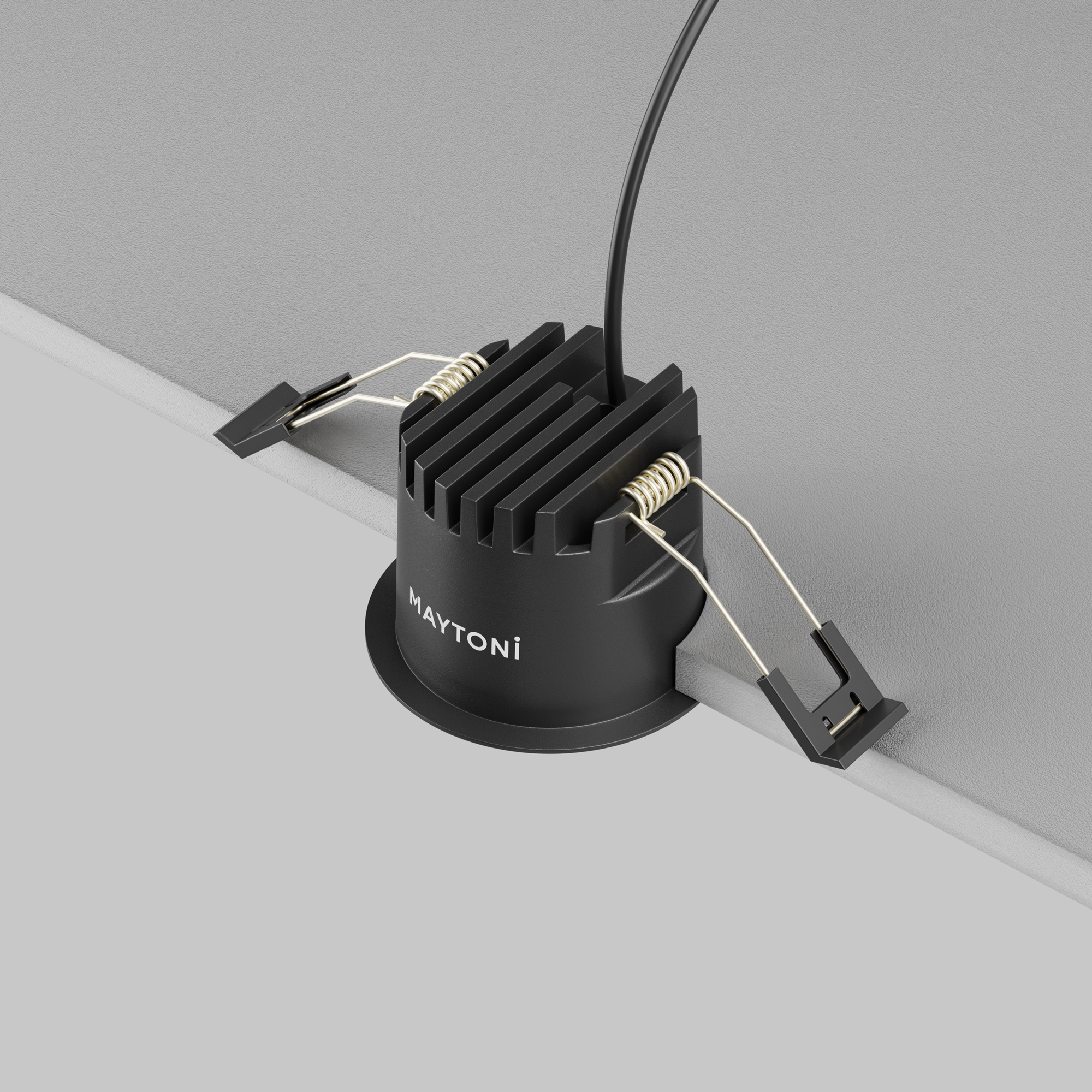 Встраиваемый светильник *6,5*-4,9 см, *LED*10W, 4000K, Maytoni Technical Dip T DL128-10W4K-B, Черный