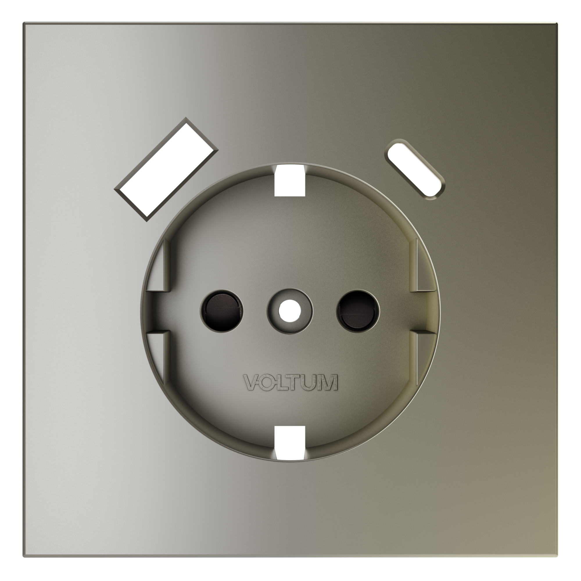 Накладка для розетки с заземлением и защитными шторками, с USB A+C, шелк Voltum S70 VLS001004, Пластик Soft touch