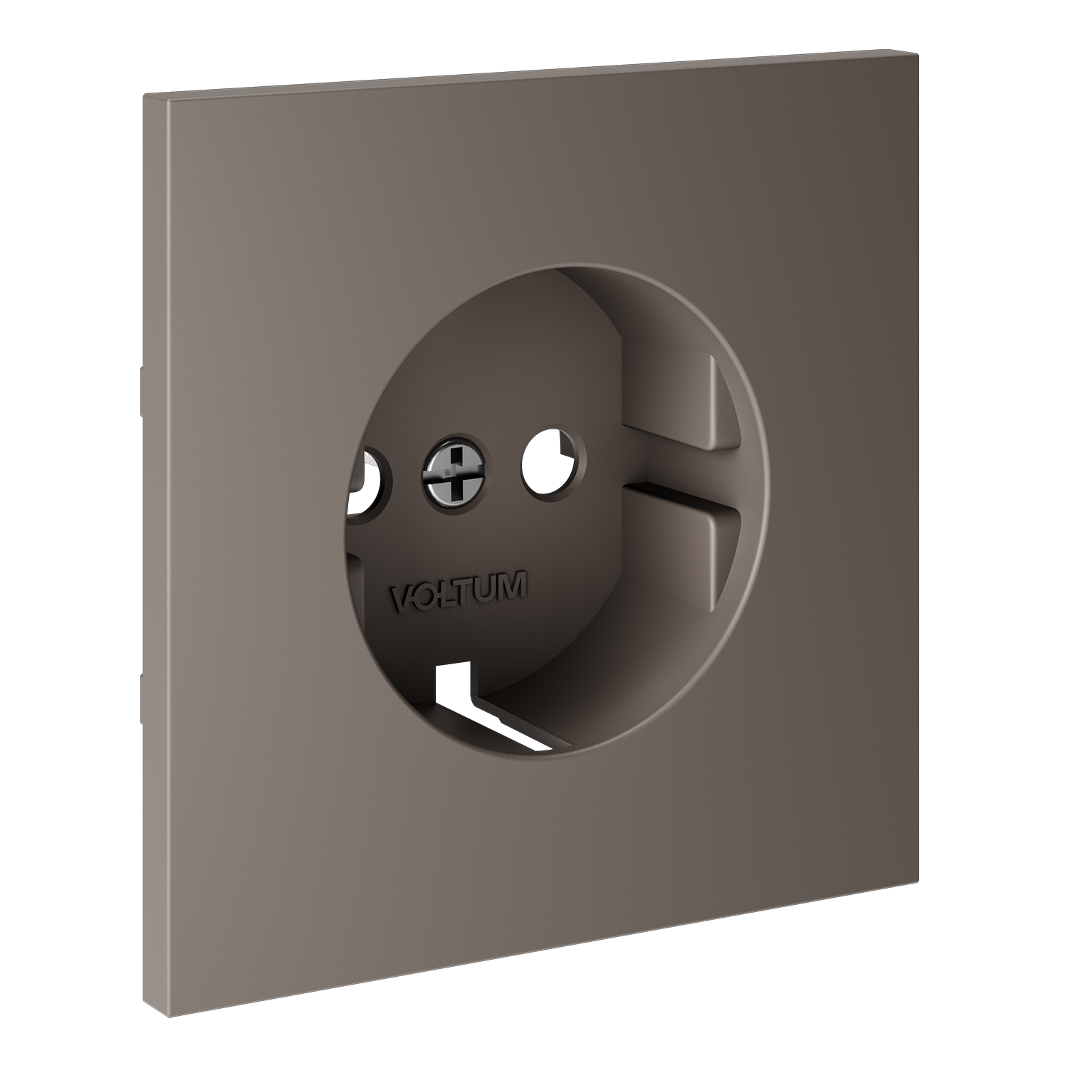 Накладка для розетки с заземлением, S70, капучино Voltum VLS000614