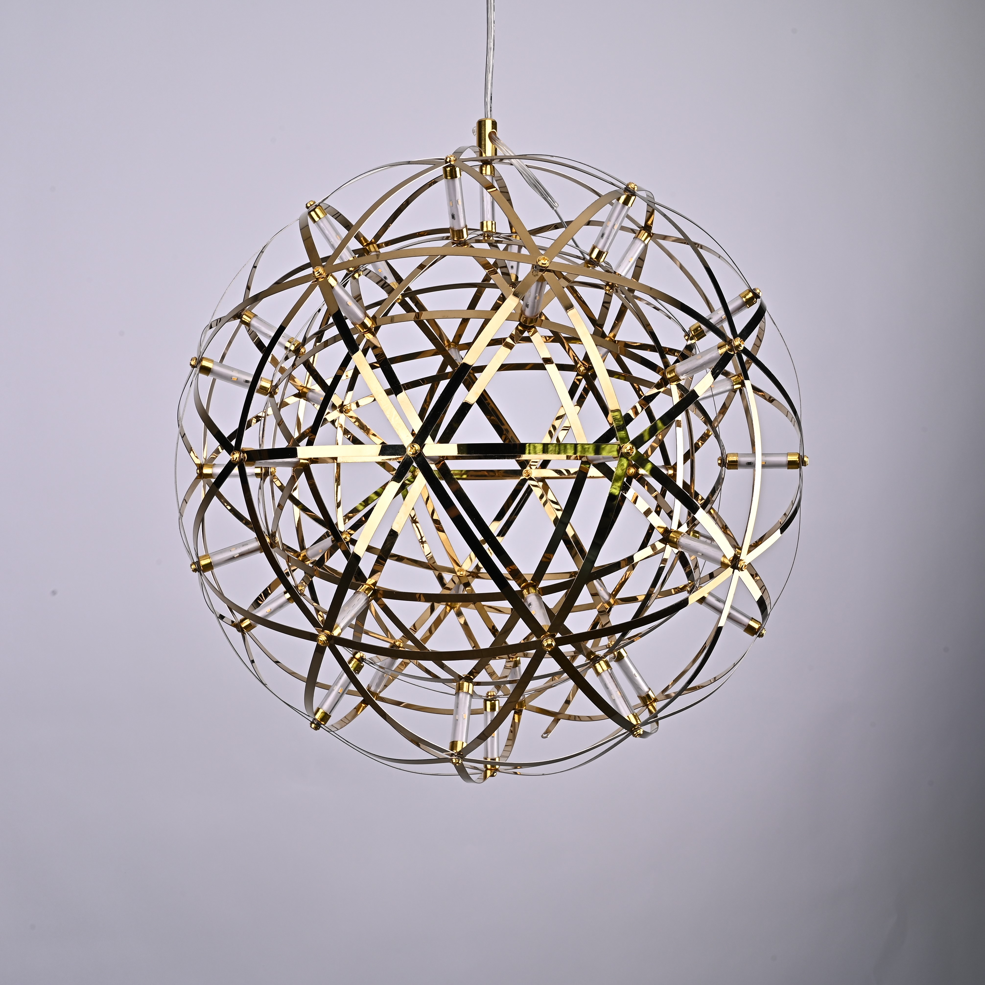 Люстра Mi Raimond Lamp D40 Gold 41*41*41 см, 42*LED*3W, ImperiumLoft 256143-22, Хром