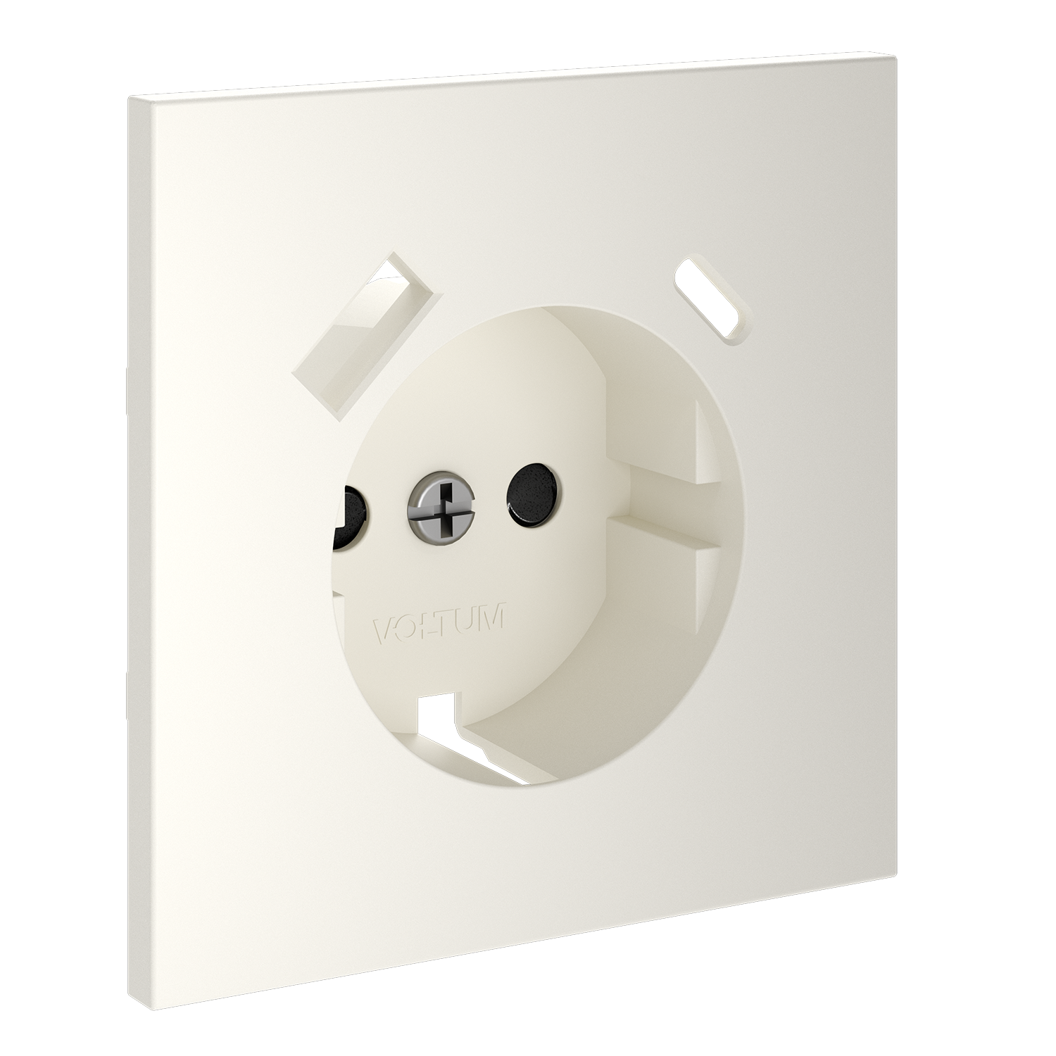 Накладка для розетки с заземлением и защитными шторками, с USB A+C, S70, хлопок Voltum VLS001013