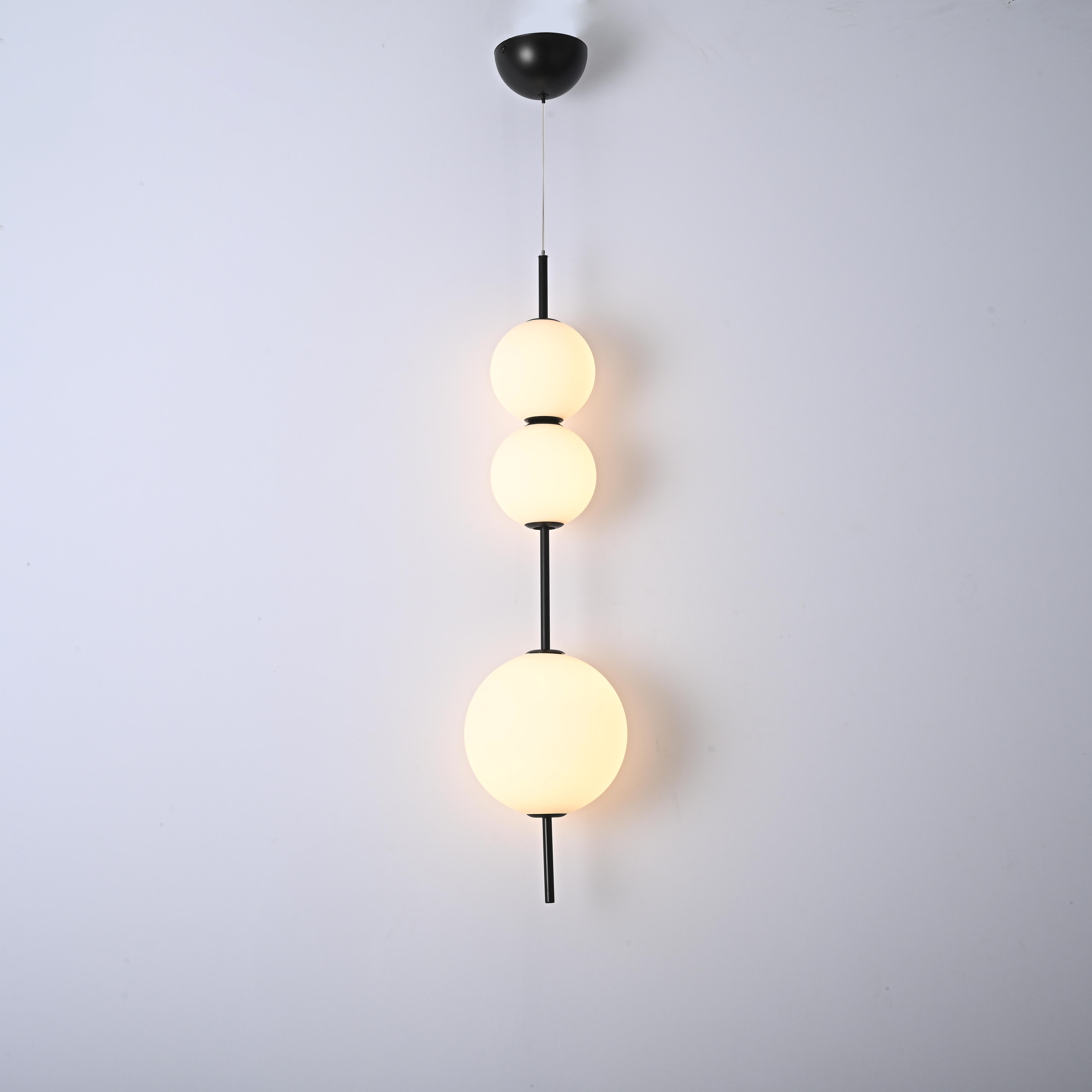 Подвесной светильник White beads Pendant B D40 40*40*160 см, 3*LED*10W, 3000K, ImperiumLoft 40.2133-0, Чёрный