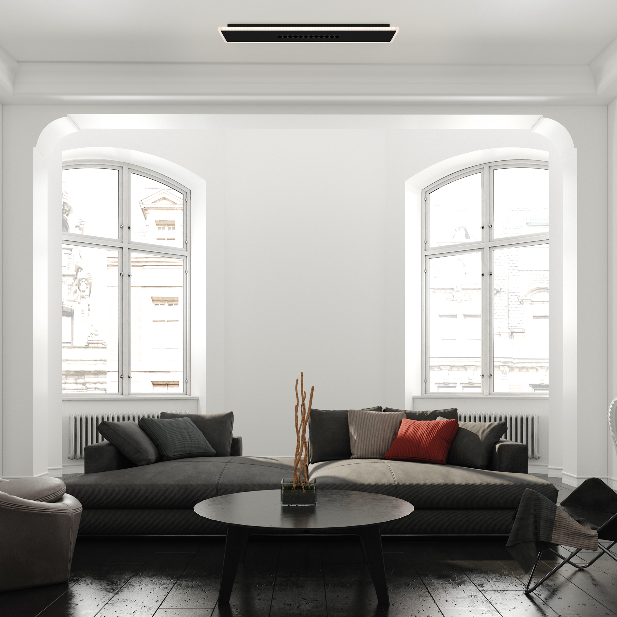 Потолочный светильник 60*10*-4 см, *LED*24W, 4000K, Freya  FR6105CL-L40B, Черный