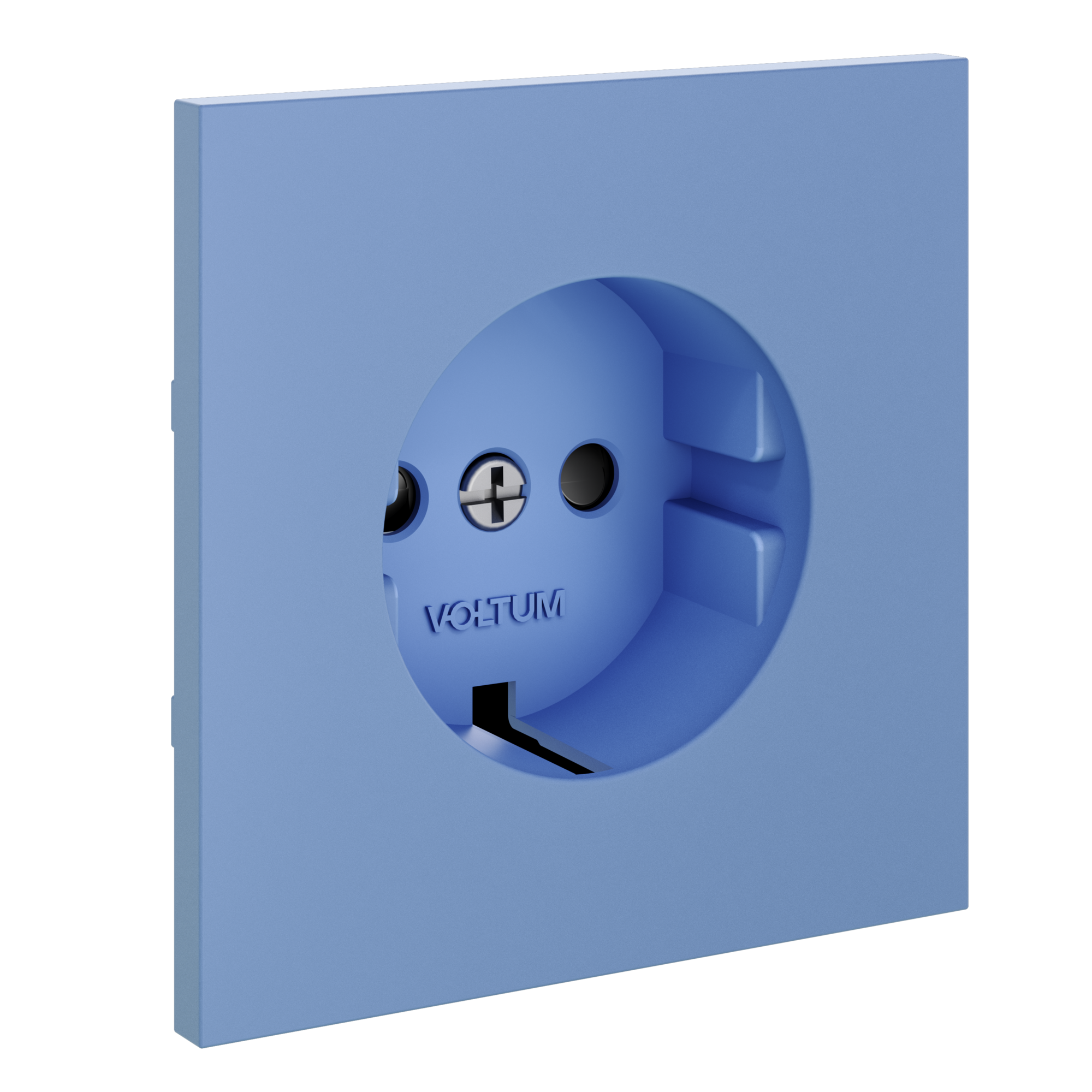 Накладка для розетки с заземлением и защитными шторками, S70, деним Voltum VLS000715