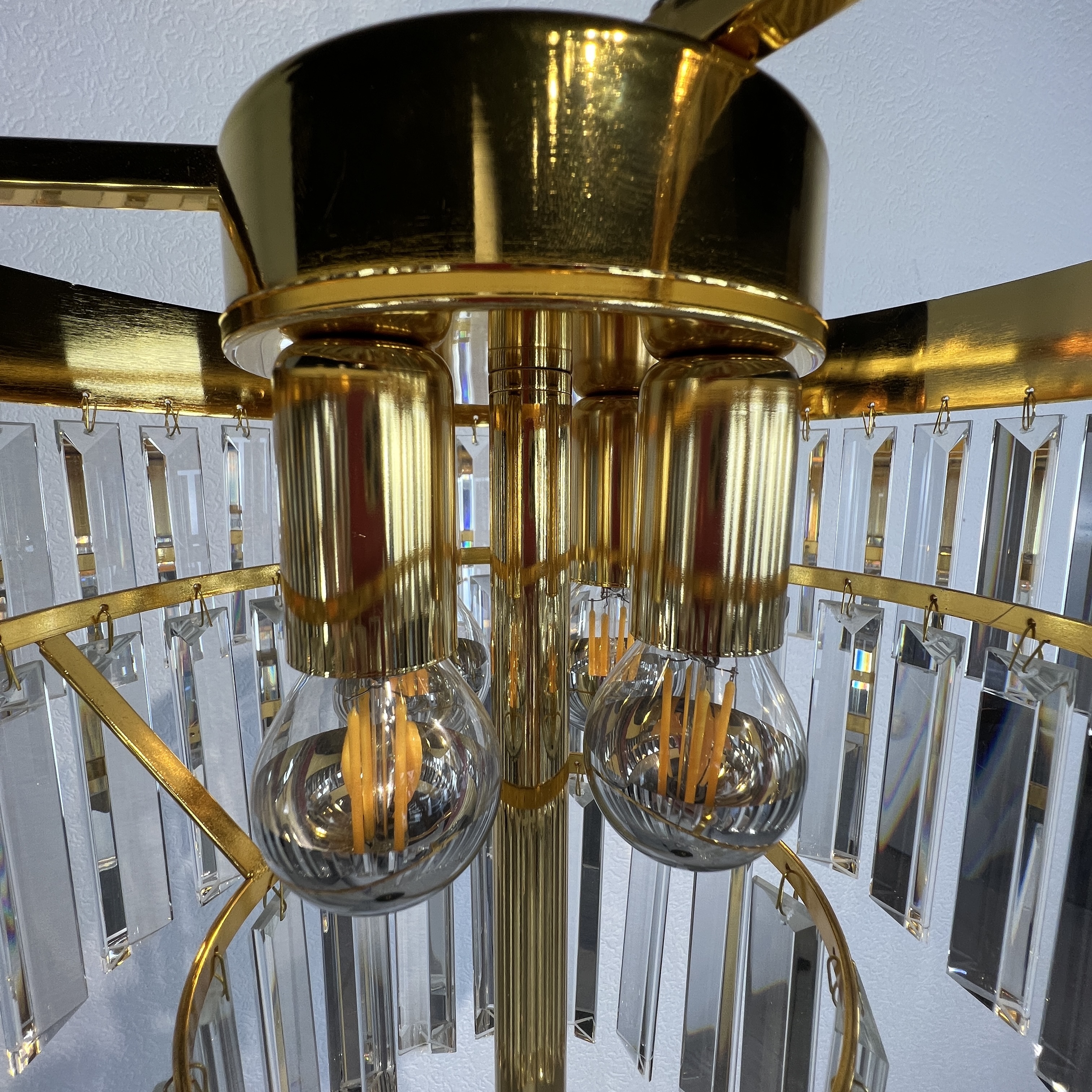 Торшер RH 1920S Odeon Clear Glass Floor Lamp GOLD 50*50*50 см, 4*E14*40W, ImperiumLoft 241415-22, Золотистый, Чёрный