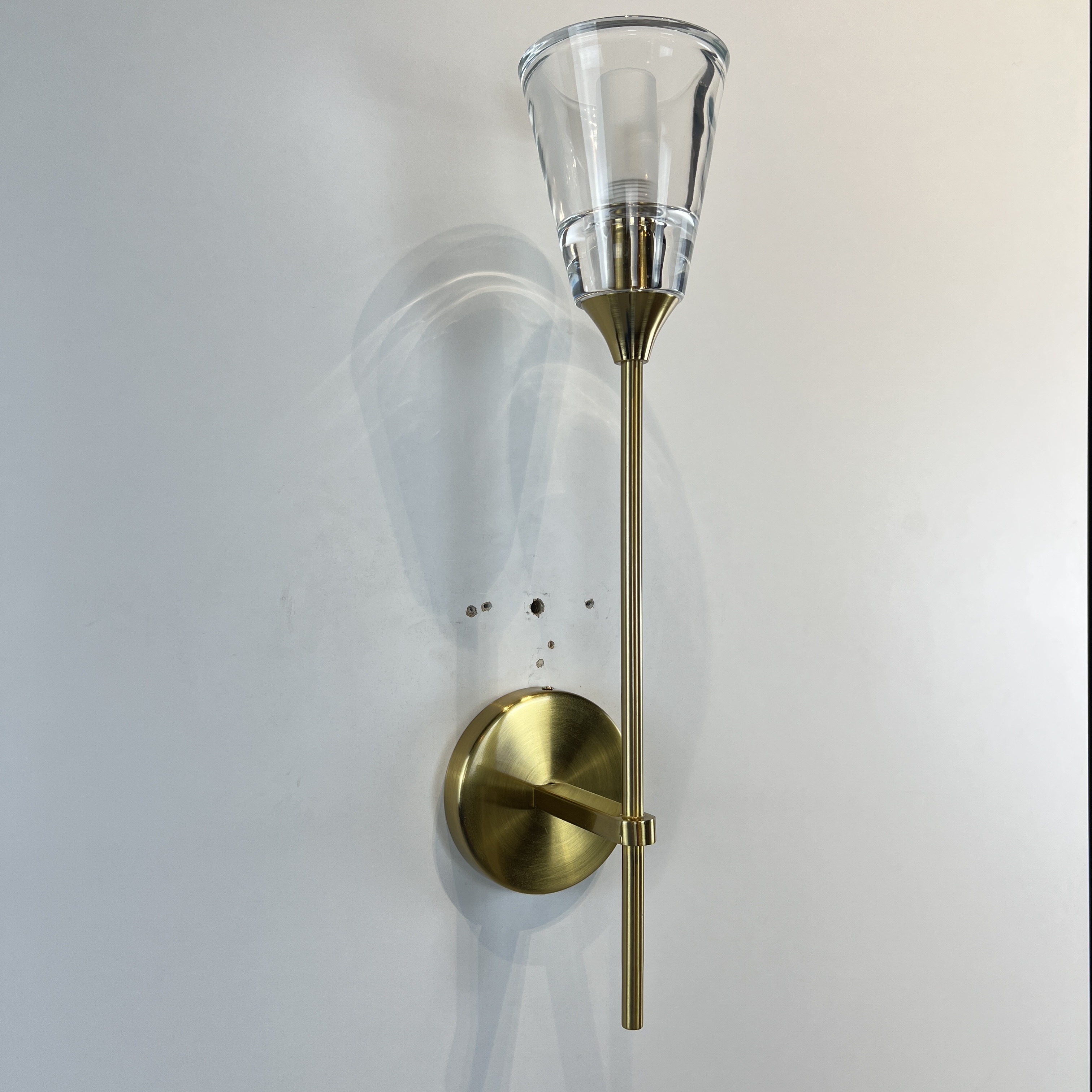 Бра TORCHE DE VERRE wall lamp 10*10*51 см, 1*G9*40W, ImperiumLoft 44.394, Латунь