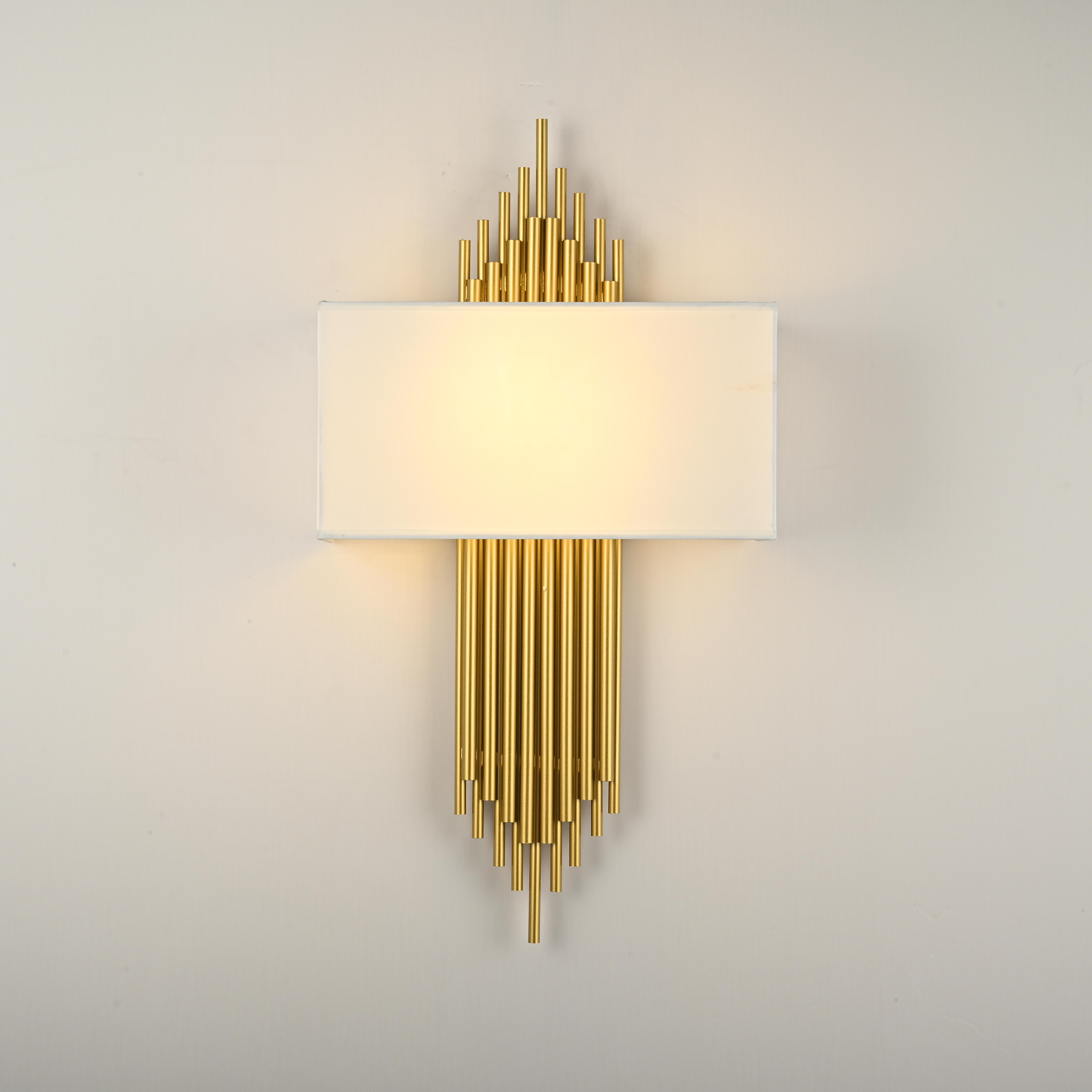 Бра Sohne CG 90-0009 FIORE White H65 W29 29*29*65 см, 2*E14*40W, 3000K, ImperiumLoft 44.27, Золотистый