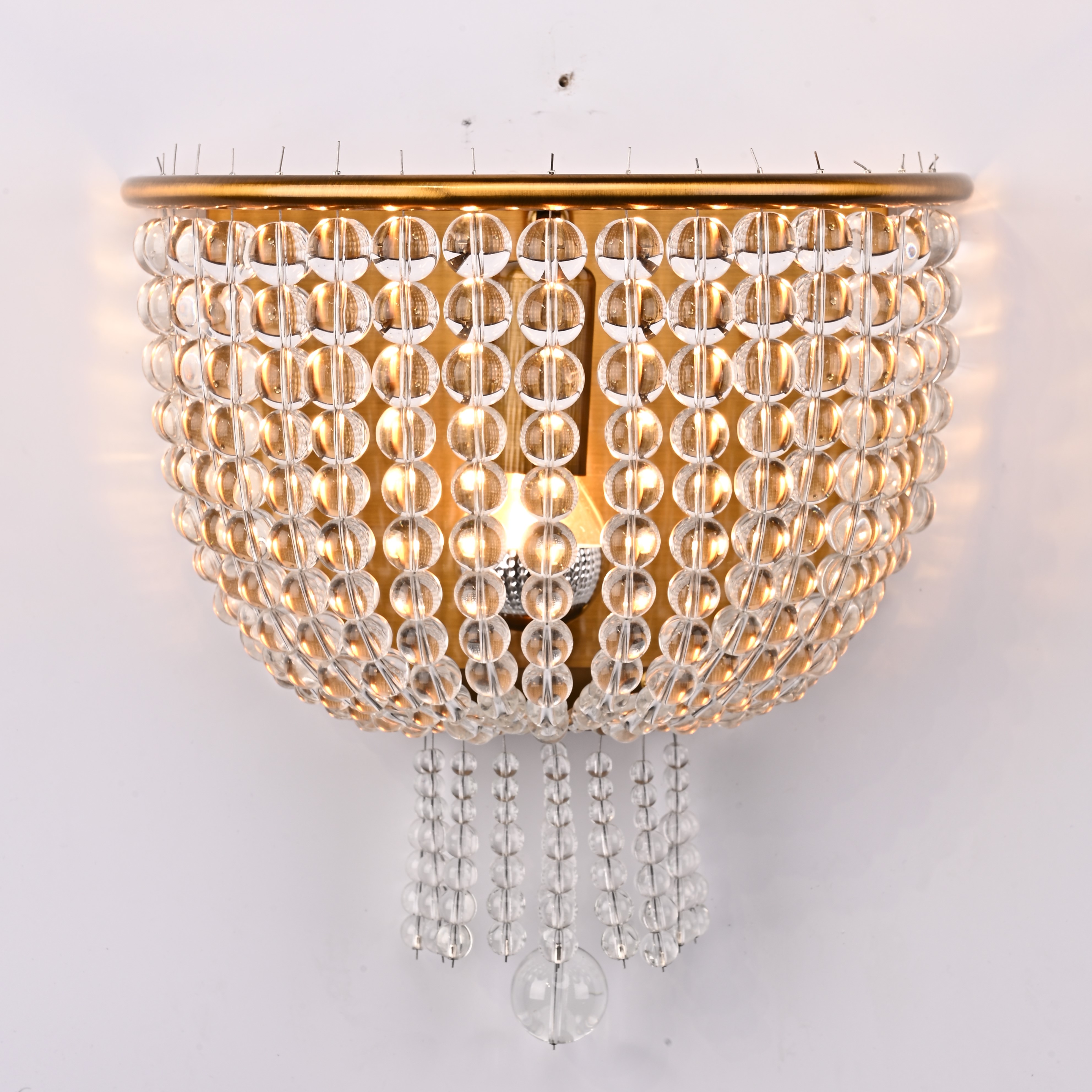 Бра Jacqueline Sconce Brass 25*25*26 см, 1*E14*40W, ImperiumLoft 44.444, Латунь