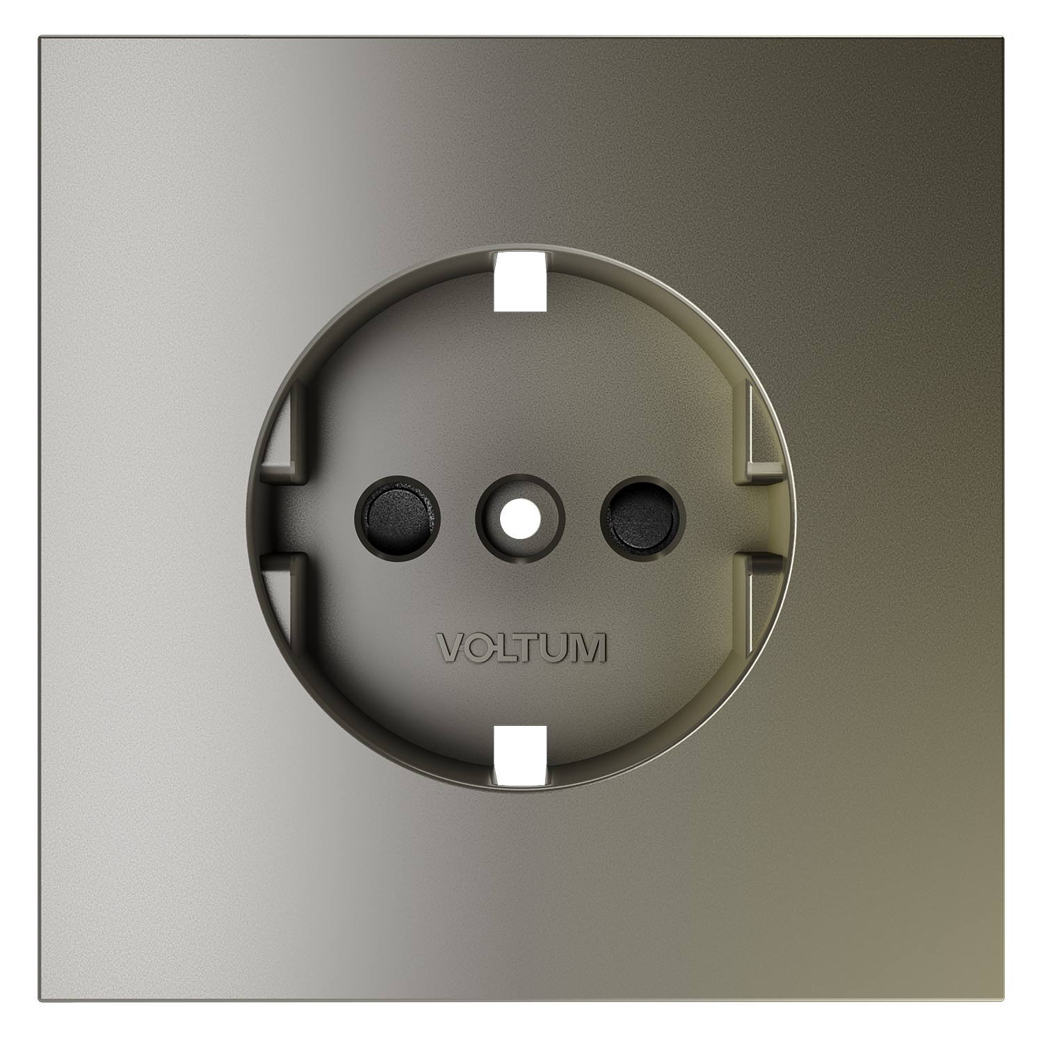 Накладка для розетки с заземлением и защитными шторками, шелк Voltum S70 VLS000704, Пластик Soft touch