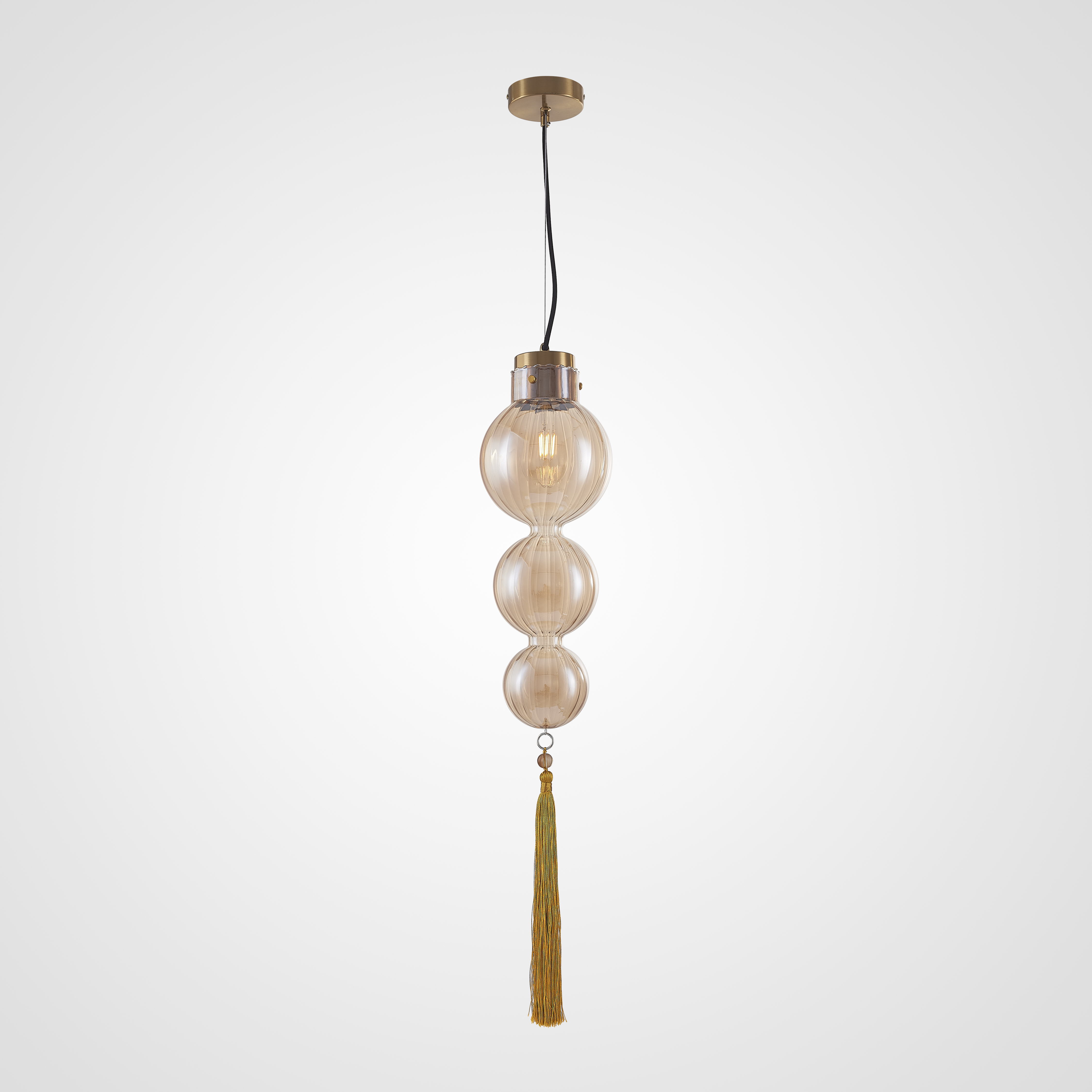 Подвесной светильник Heathfield Lighting - Medina Pendant Brown 17*17*80 см, 1*E27*60W, ImperiumLoft 40.2682-0, Золотистый