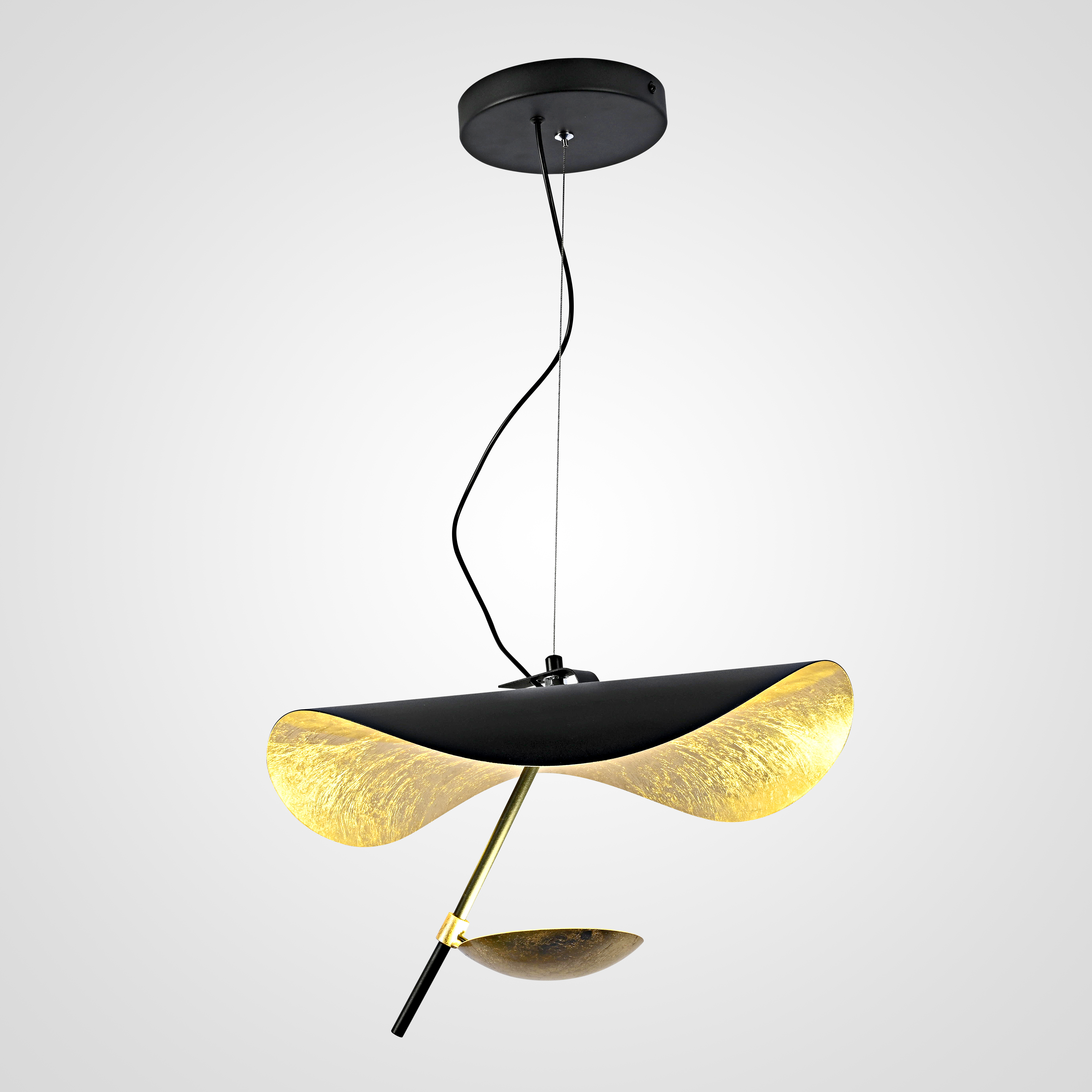 Подвесной светильник COVERT Black D40 40*40*15 см, 1*LED*15W, ImperiumLoft COVERT01, Чёрный
