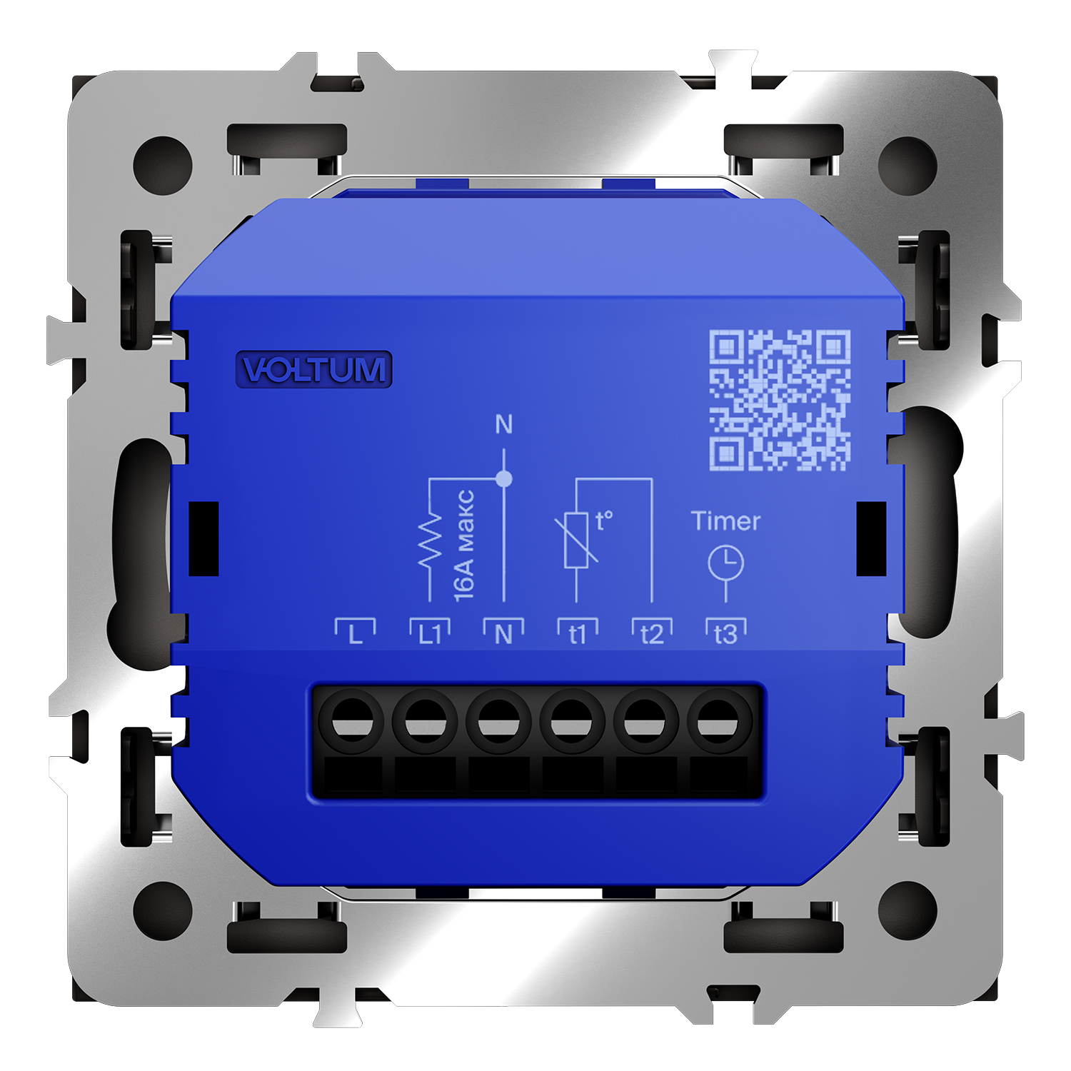 Терморегулятор электронный S70 с индикацией и датчиком, для теплого пола, капучино Voltum VLS070114