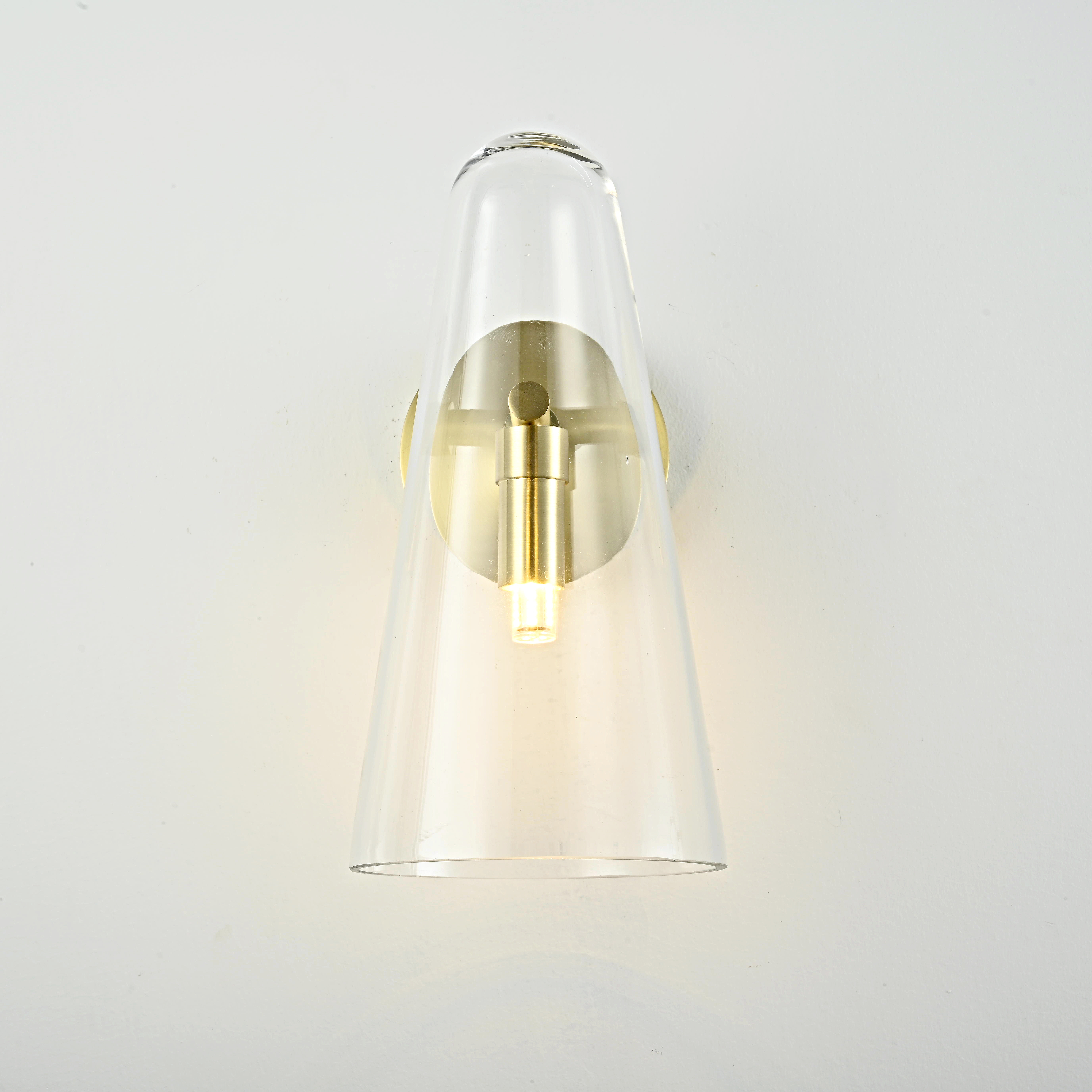 Бра Доми Sconce Transparent 22*19*19 см, 1*G9*40W, ImperiumLoft 44.1075-0, Золотистый