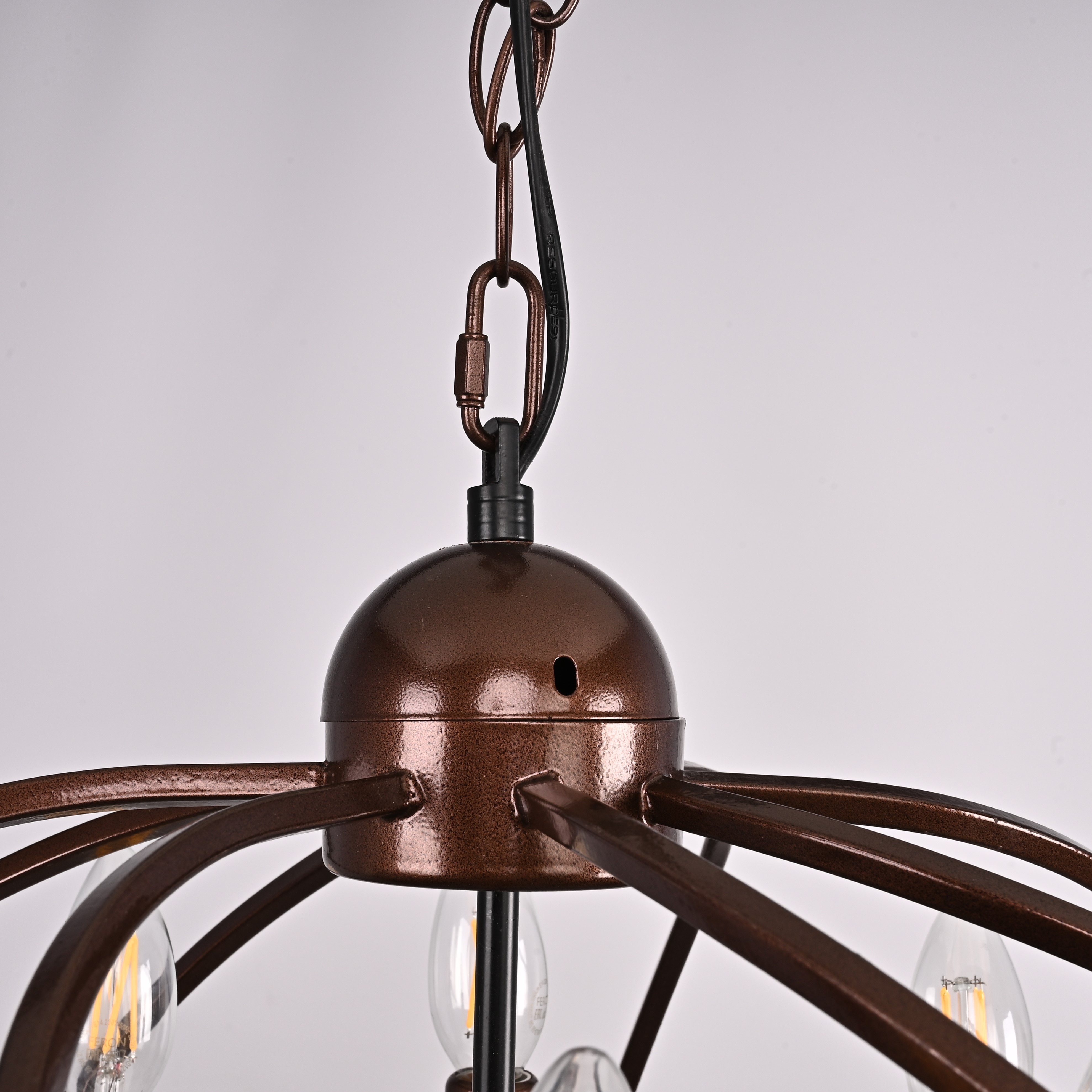 Подвесная люстра Cagie Dark chocolate L8 54*54*52 см, 8*E14*40W, ImperiumLoft cagie01, Коричневый