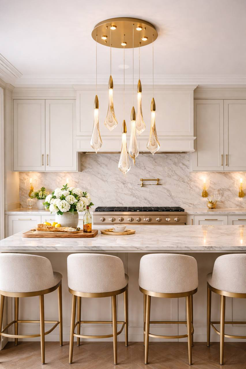 Светильник *50*153 см, LED*47W, 4000K, Modelux  ML.89181.7 BS, Латунь