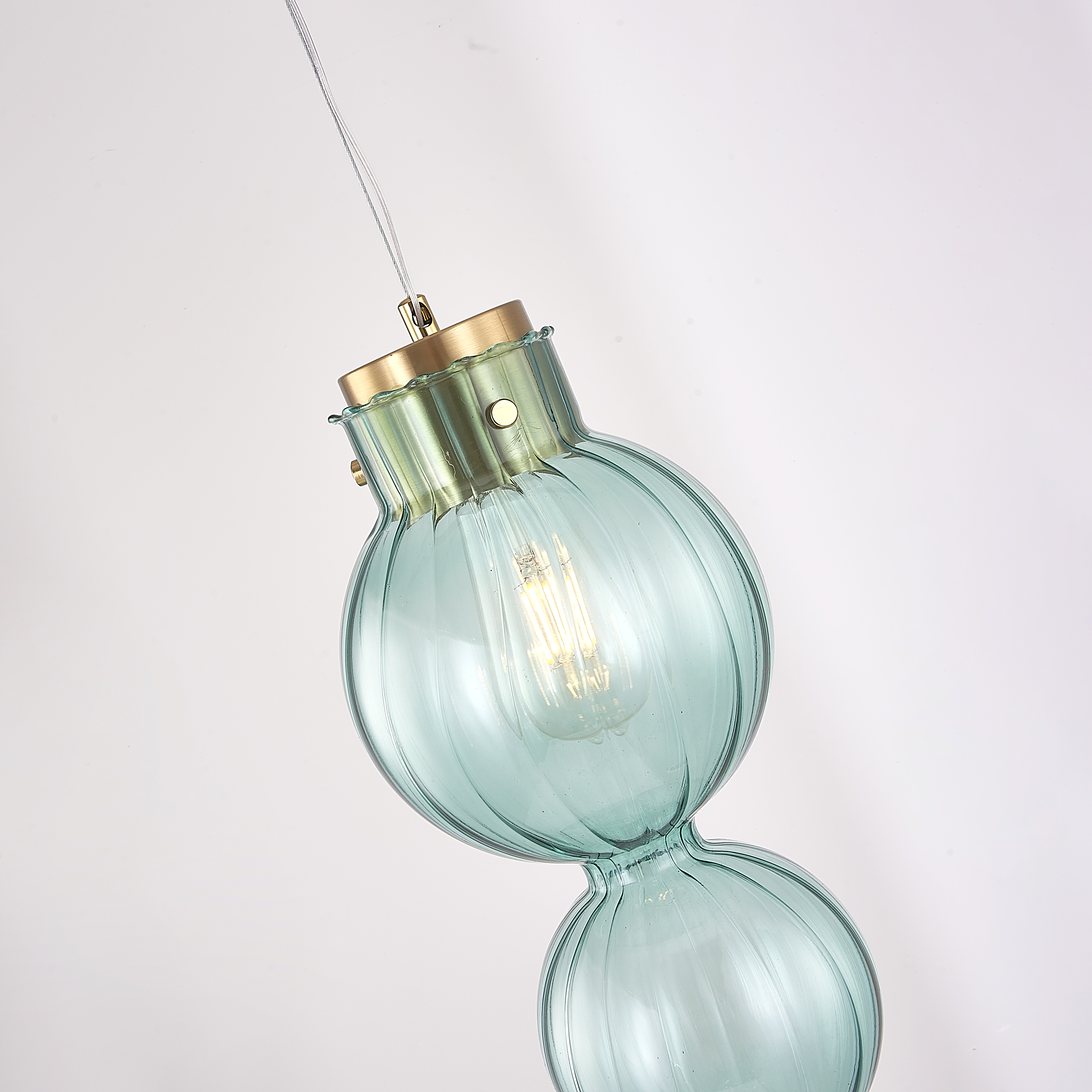 Подвесной светильник Heathfield Lighting - Medina Pendant Blue 17*17*80 см, 1*E27*60W, ImperiumLoft 40.2682-0, Золотистый