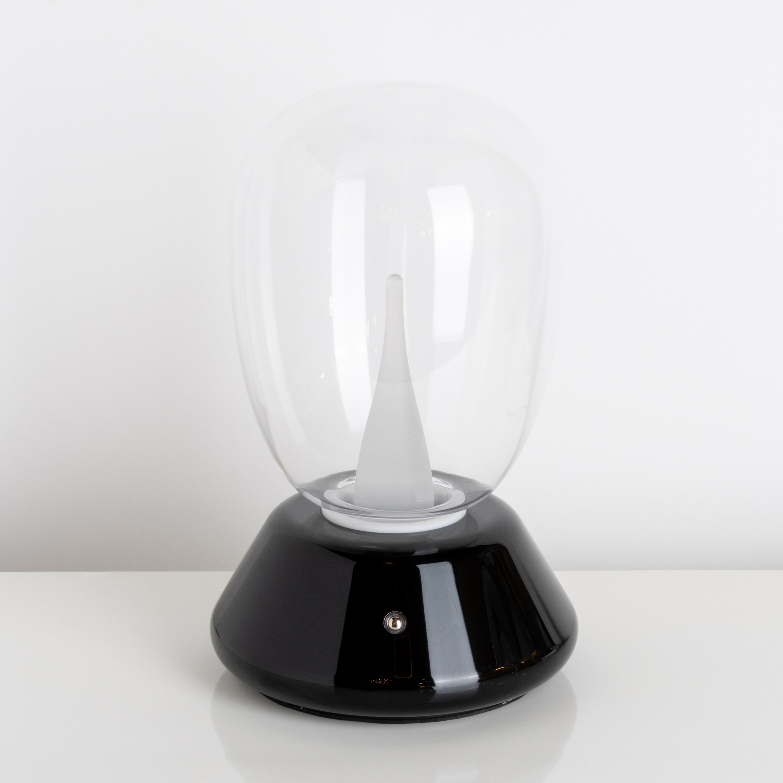 Настольная лампа диммируемая 10W 3000K прозрачный/черный Uovo III Lightstar 807907