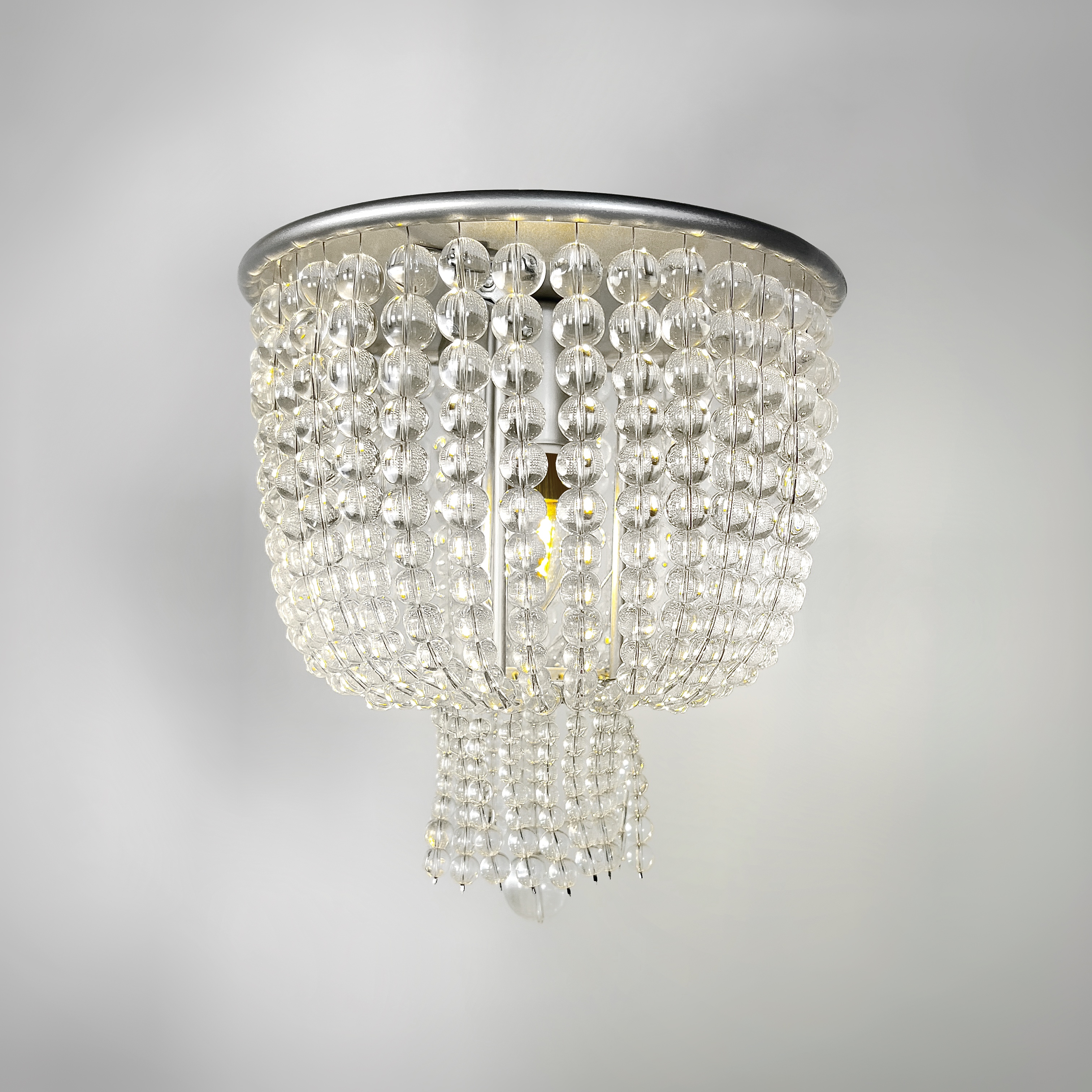 Потолочная люстра Jacqueline White Sconce 25*25*26 см, 1*E14*40W, ImperiumLoft 44.444, Серебристый