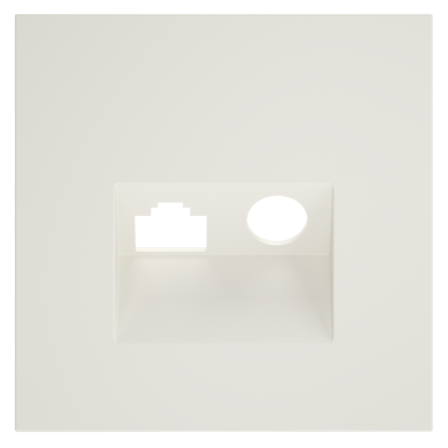 Накладка для розетки TV+RJ45 кат. 6, S70, хлопок Voltum VLS002713