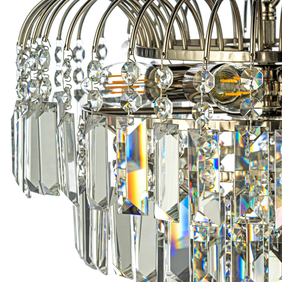 Люстра подвесная *37*32 см, 5*E14*40W, Arti Lampadari Sabina Sabina E 1.5.32.100 N, Матовый никель