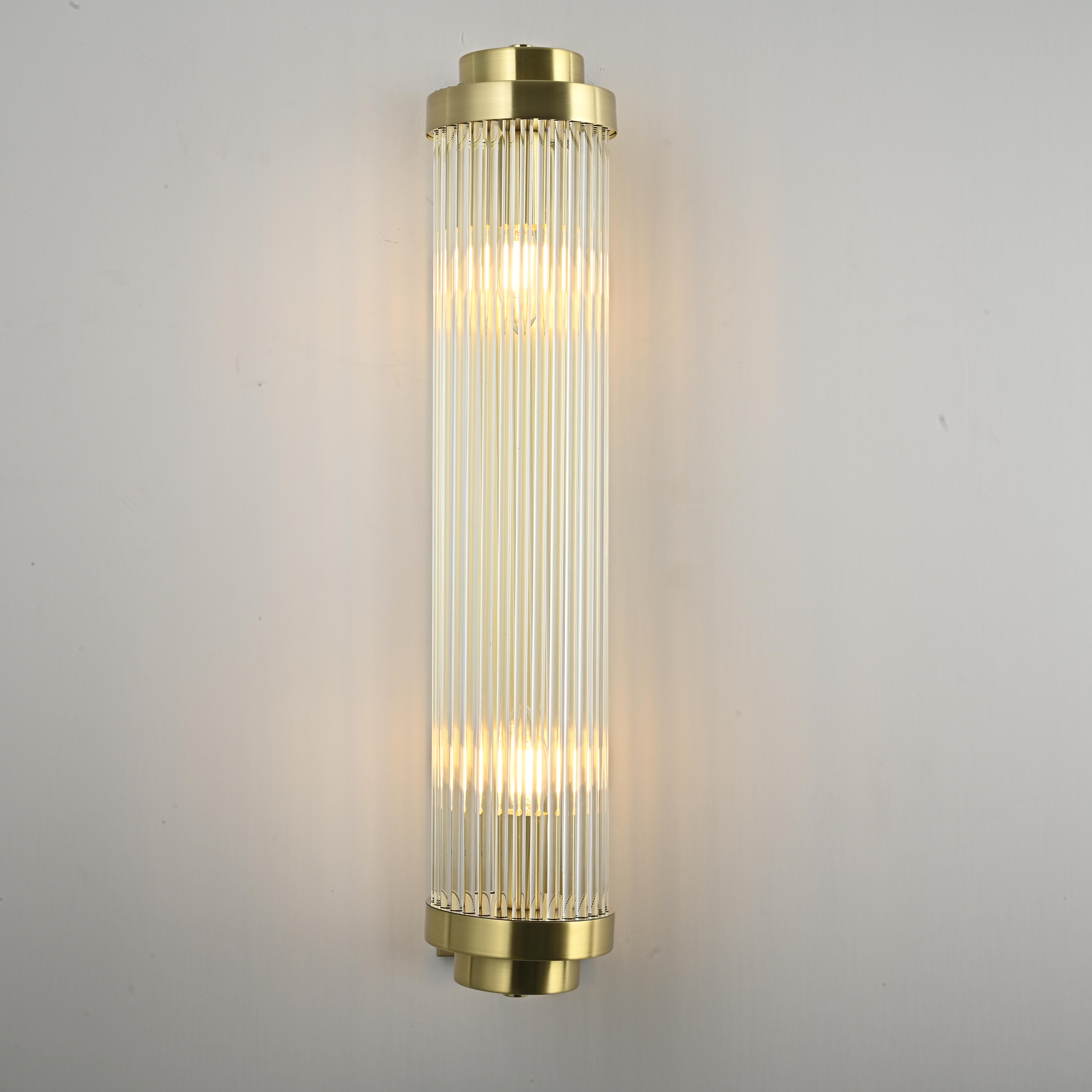 Бра Brass Kiosk 60 20*12*60 см, 2*E14*40W, ImperiumLoft 44.683-0, Латунь