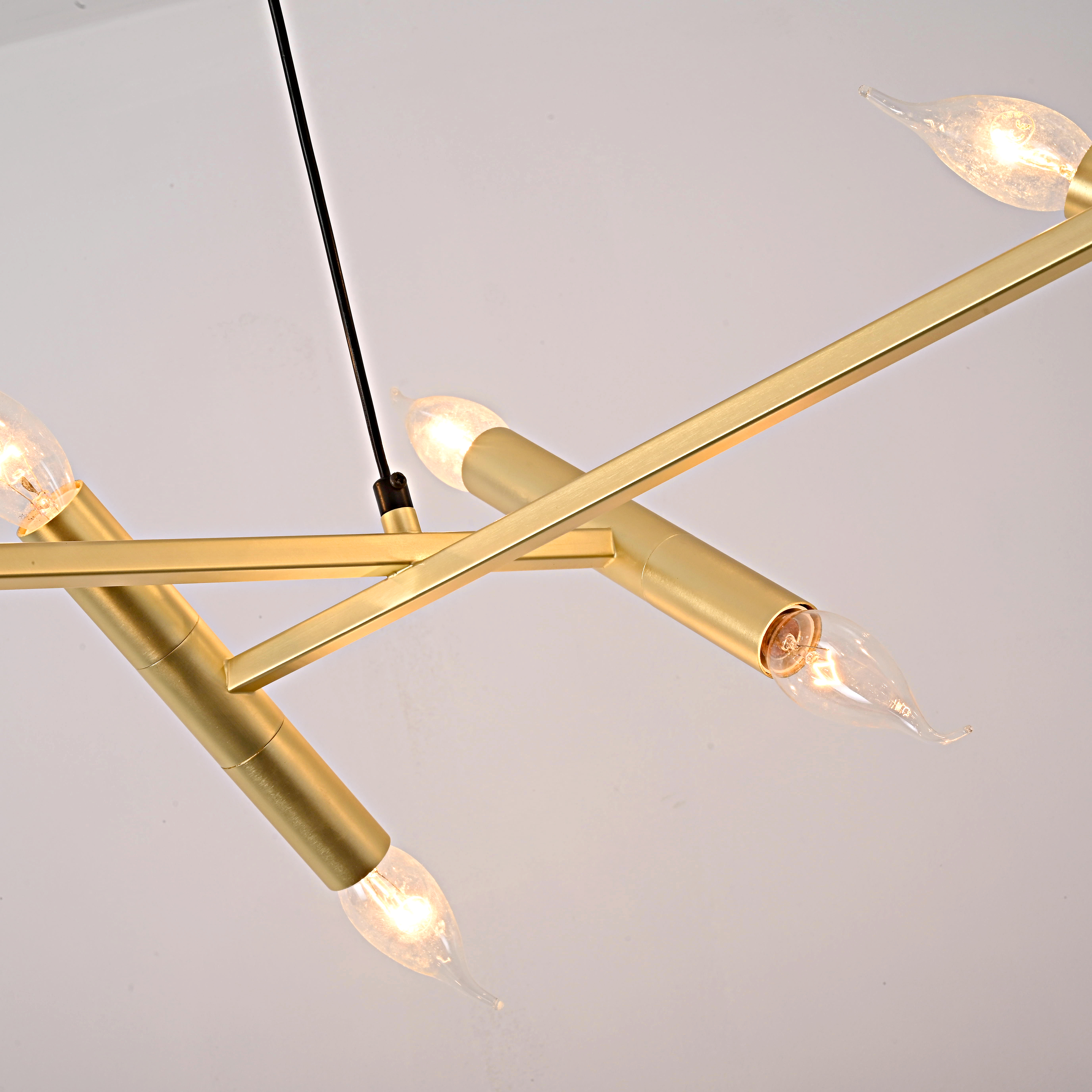 Подвесная люстра JONATHAN BROWNING Le Pentagone Chandelier 20 Light 80*80*20 см, 20*E14*40W, ImperiumLoft 40.2364, Латунь