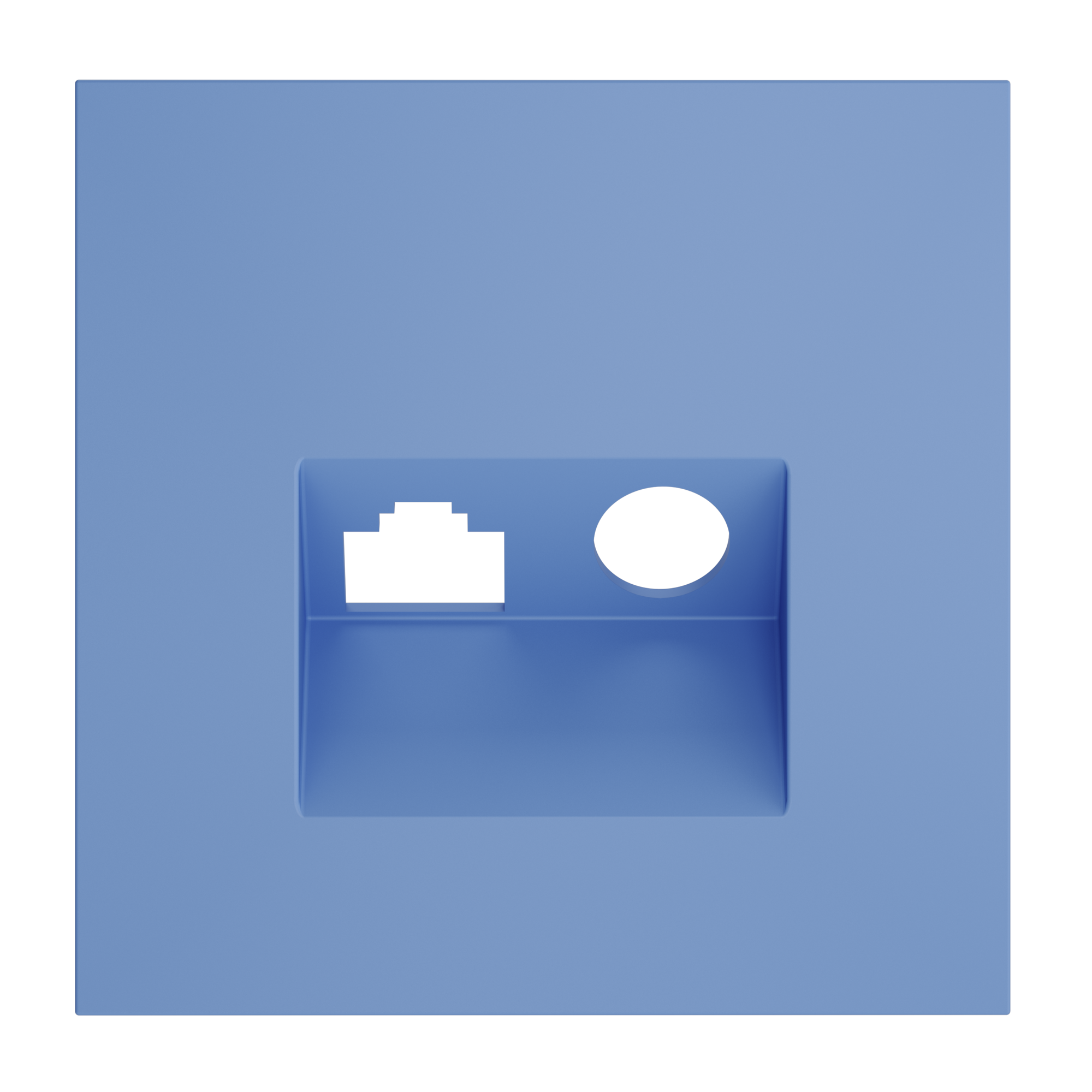 Накладка для розетки TV+RJ45 кат. 6, S70, деним Voltum VLS002715