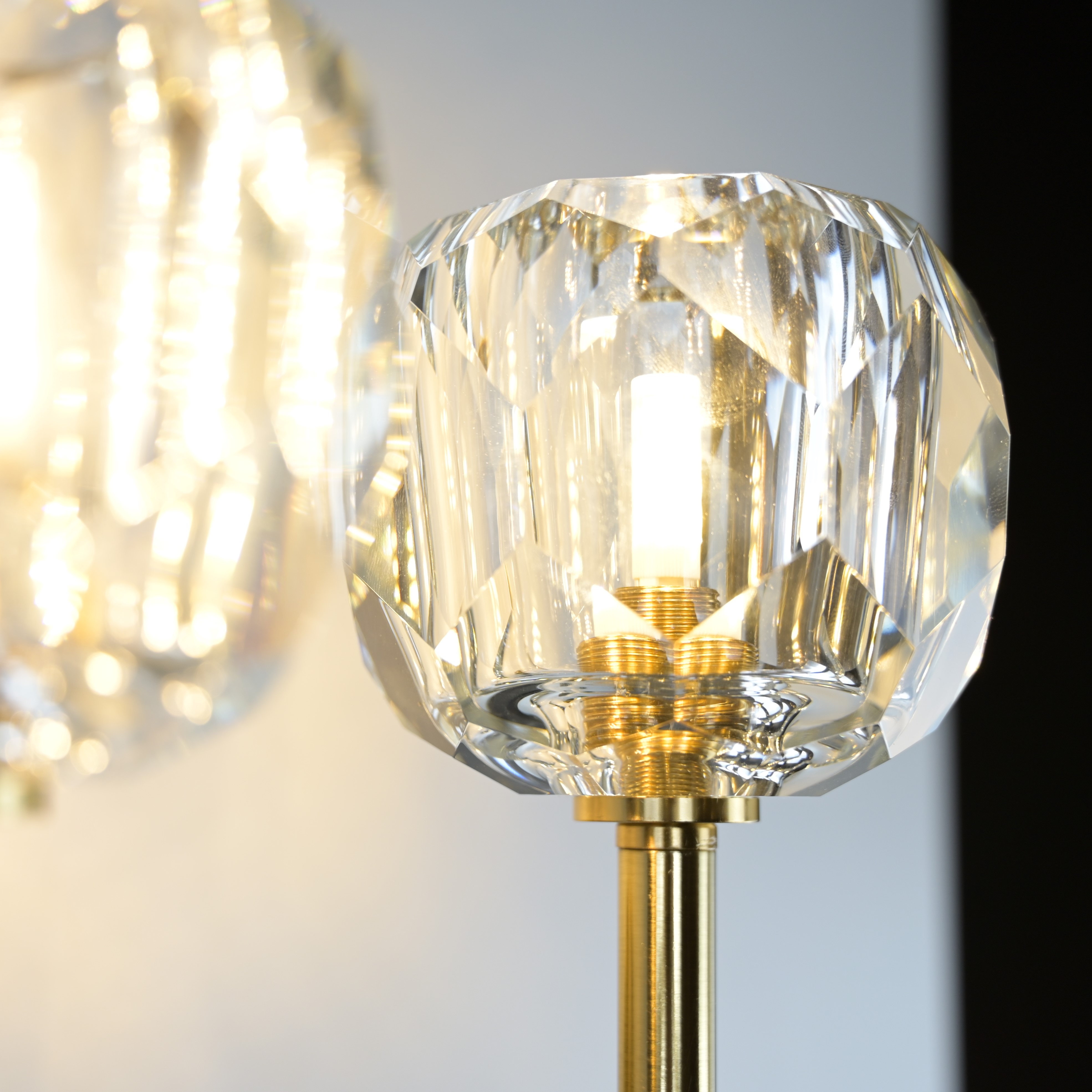 Бра Boule de Cristal Double Sconce Brass 16*13*22 см, 2*G9*40W, ImperiumLoft 44.233, Бронзовый