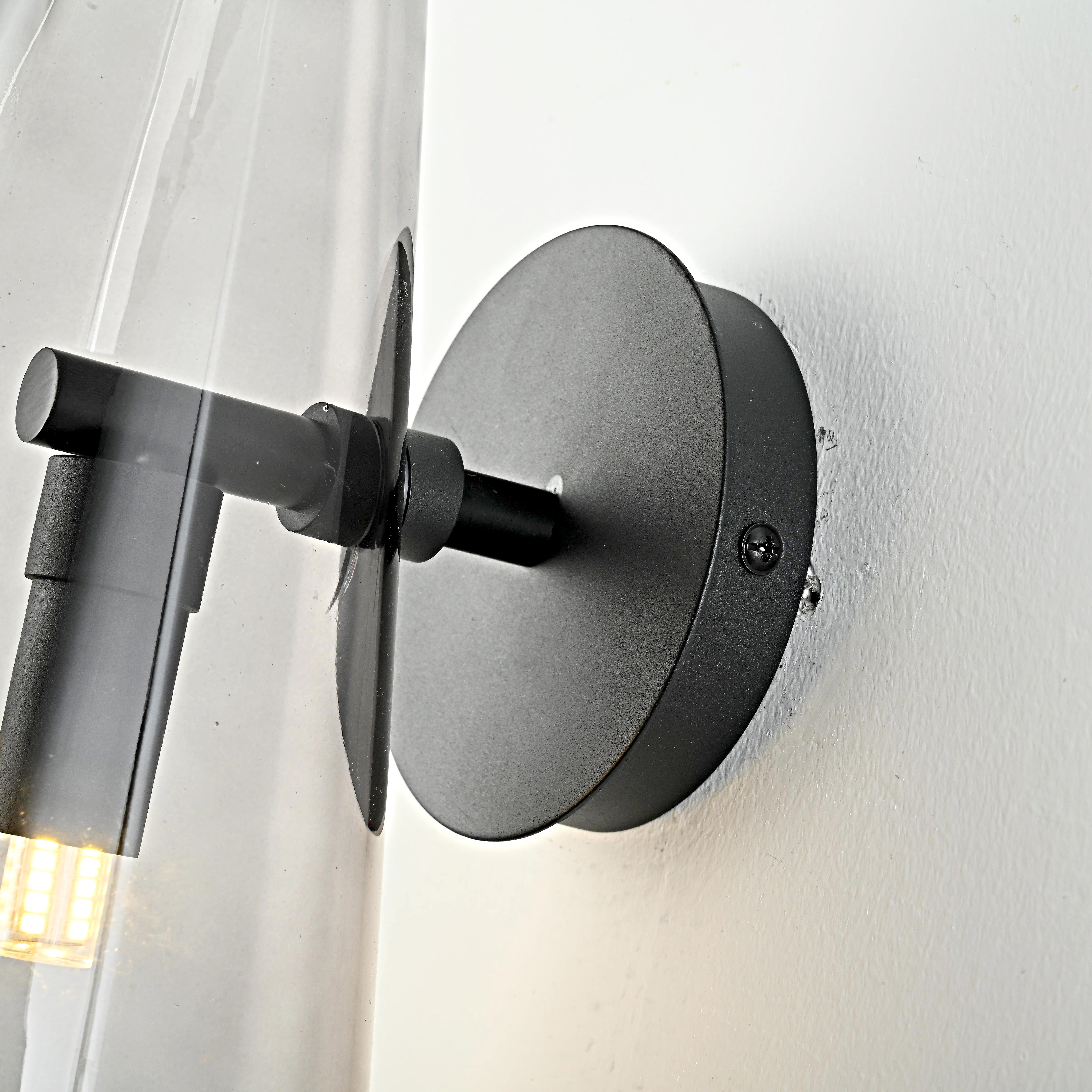 Бра Доми Sconce Smoky 13*13*26 см, 1*G9*40W, ImperiumLoft 44.1074-0, Чёрный