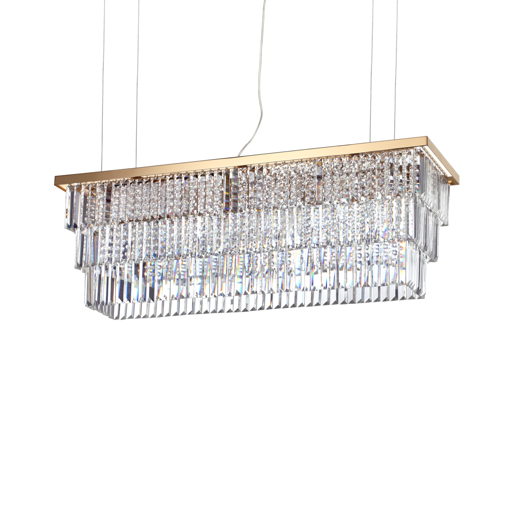 Люстра подвесная ideal lux Martinez SP8 Е14 Золото 213583. 109/37/28 см