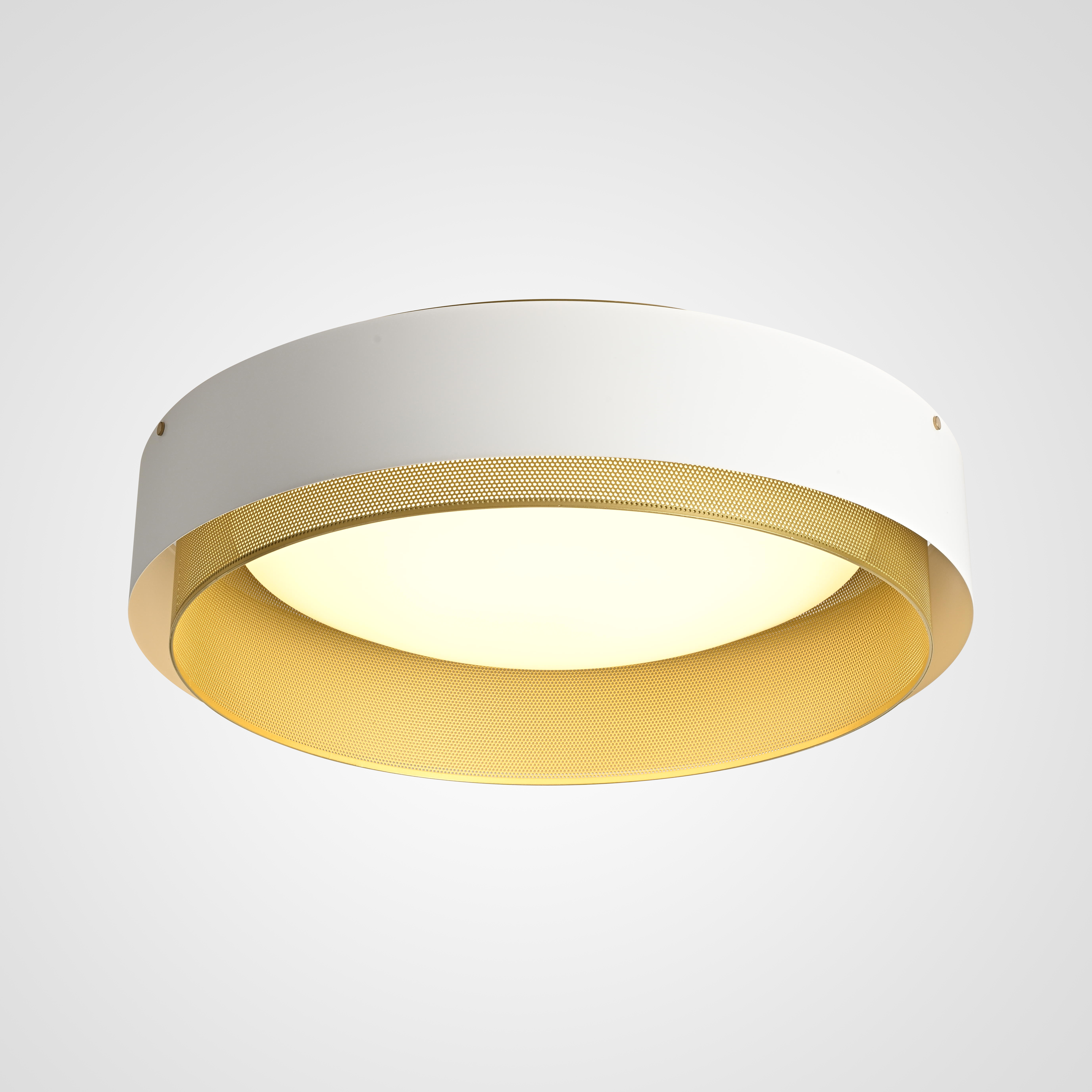 Потолочный светильник CASING C 62 белый 62*62*15 см, 2*LED*36W, 3000, 4000, 5000K, ImperiumLoft CASING-C01, Золотистый