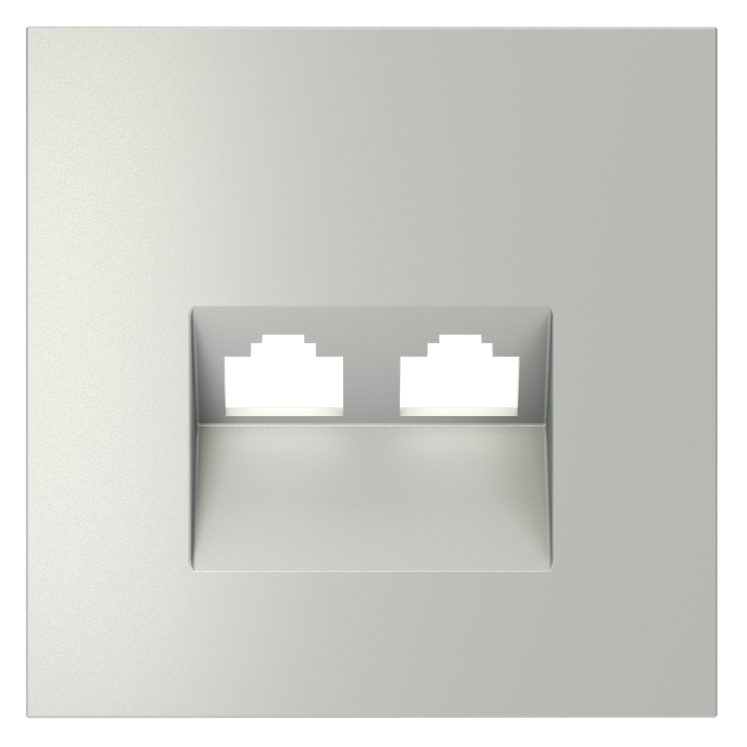 Накладка для розетки компьютерной двойной RJ45+RJ45 кат.6, сталь Voltum S70 VLS001405, Пластик Soft touch