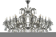 Люстра *13,4*97 см, 30*E14*40W, Dio D`arte Gloria Gloria E 1.1.30.600 N, Никель