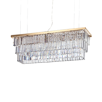 Люстра подвесная ideal lux Martinez SP8 Е14 Золото 213583. 109/37/28 см