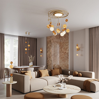 Светильник 12 см, 5W, 2500K, Odeon Light 5457/5L, латунь