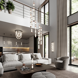 Светильник 60 см, 22W, 4000K, Odeon Light 5456/18WL, никель