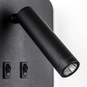 Бра 14,5*14,5* см, *3; 10W, 3000K, Lightstar Muro LED 808667, Черный