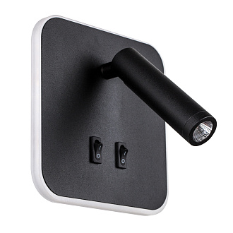 Бра 14,5*14,5* см, *3; 10W, 3000K, Lightstar Muro LED 808667, Черный
