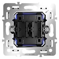 Механизм выключателя двухклавишного 10А, S70 Voltum S70 VLS0201M, Металл