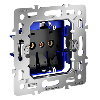 Механизм розетки с заземлением 16А, S70 Voltum S70 VLS0401M, Металл