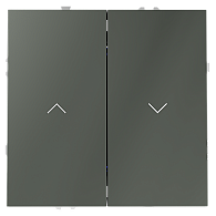 Выключатель встраиваемый для жалюзи 10А, титан Voltum S70 VLS020706, Пластик Soft touch