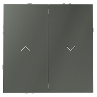 Выключатель встраиваемый для жалюзи 10А, титан Voltum S70 VLS020706, Пластик Soft touch