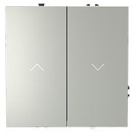 Выключатель встраиваемый для жалюзи 10А, сталь Voltum S70 VLS020705, Пластик Soft touch