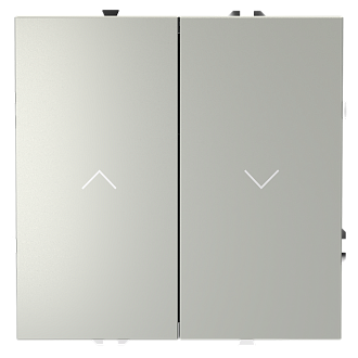 Выключатель встраиваемый для жалюзи 10А, сталь Voltum S70 VLS020705, Пластик Soft touch