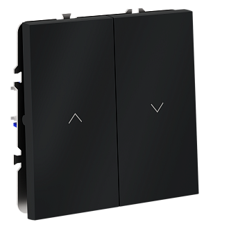 Выключатель встраиваемый для жалюзи 10А, графит Voltum S70 VLS020707, Пластик Soft touch