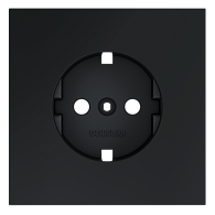 Накладка для розетки с заземлением, графит Voltum S70 VLS000607, Пластик Soft touch