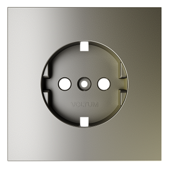 Накладка для розетки с заземлением, шелк Voltum S70 VLS000604, Пластик Soft touch