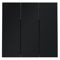 Клавиши для выключателя/переключателя трехклавишного, графит Voltum S70 VLS000507, Пластик Soft touch