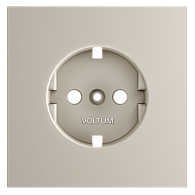 Накладка для розетки с заземлением, кашемир Voltum S70 VLS000603, Пластик Soft touch