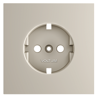 Накладка для розетки с заземлением, кашемир Voltum S70 VLS000603, Пластик Soft touch
